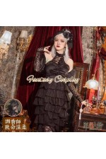 Identity V Perfumer Fatal Affection Black Formal Dress Cosplay Costume